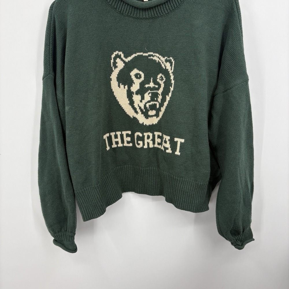 The Great Sweater 1 Small Bear Roll Neck Preppy Academia Old Money Ivy Retro - Picture 4 of 8